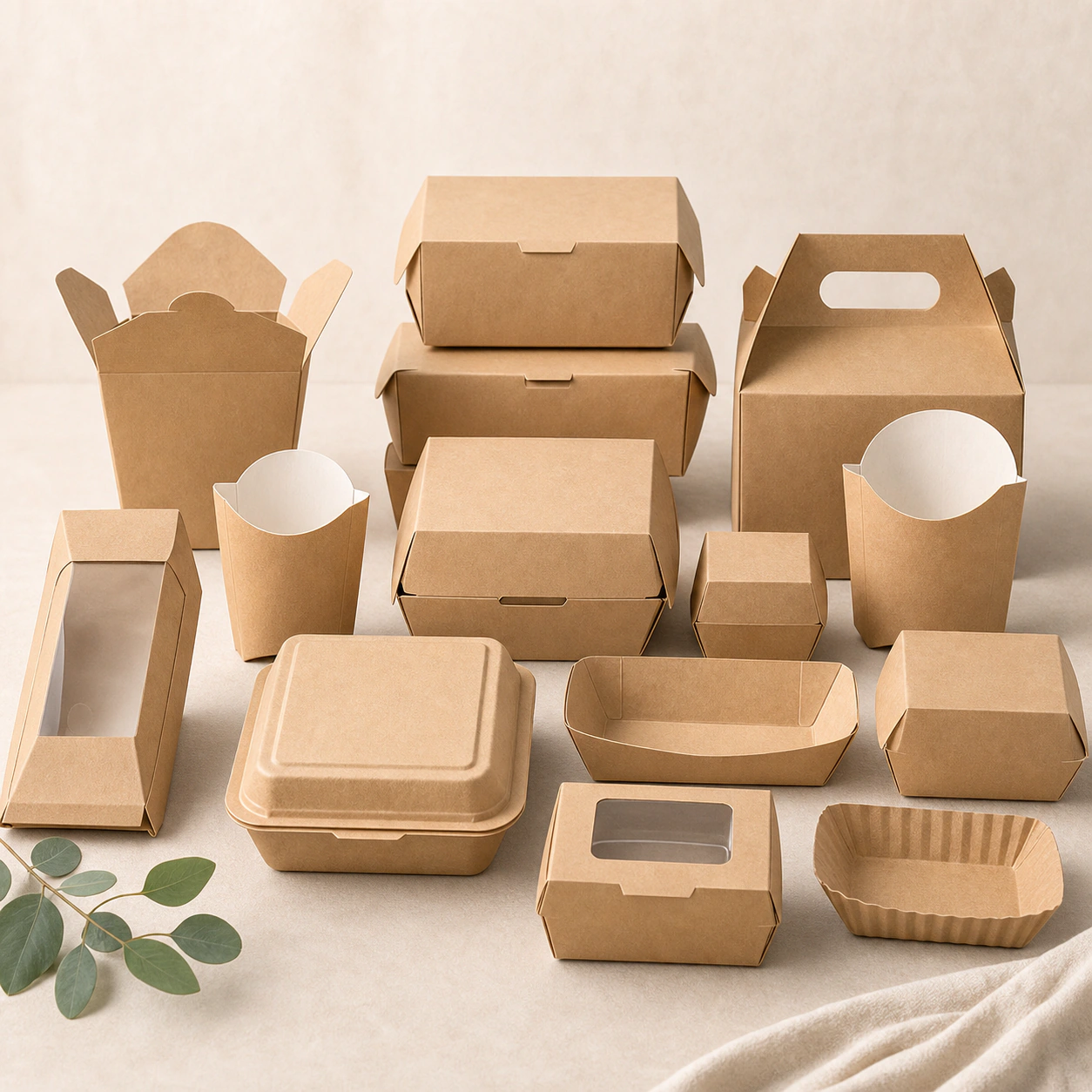 Cajas de packaging alimentario