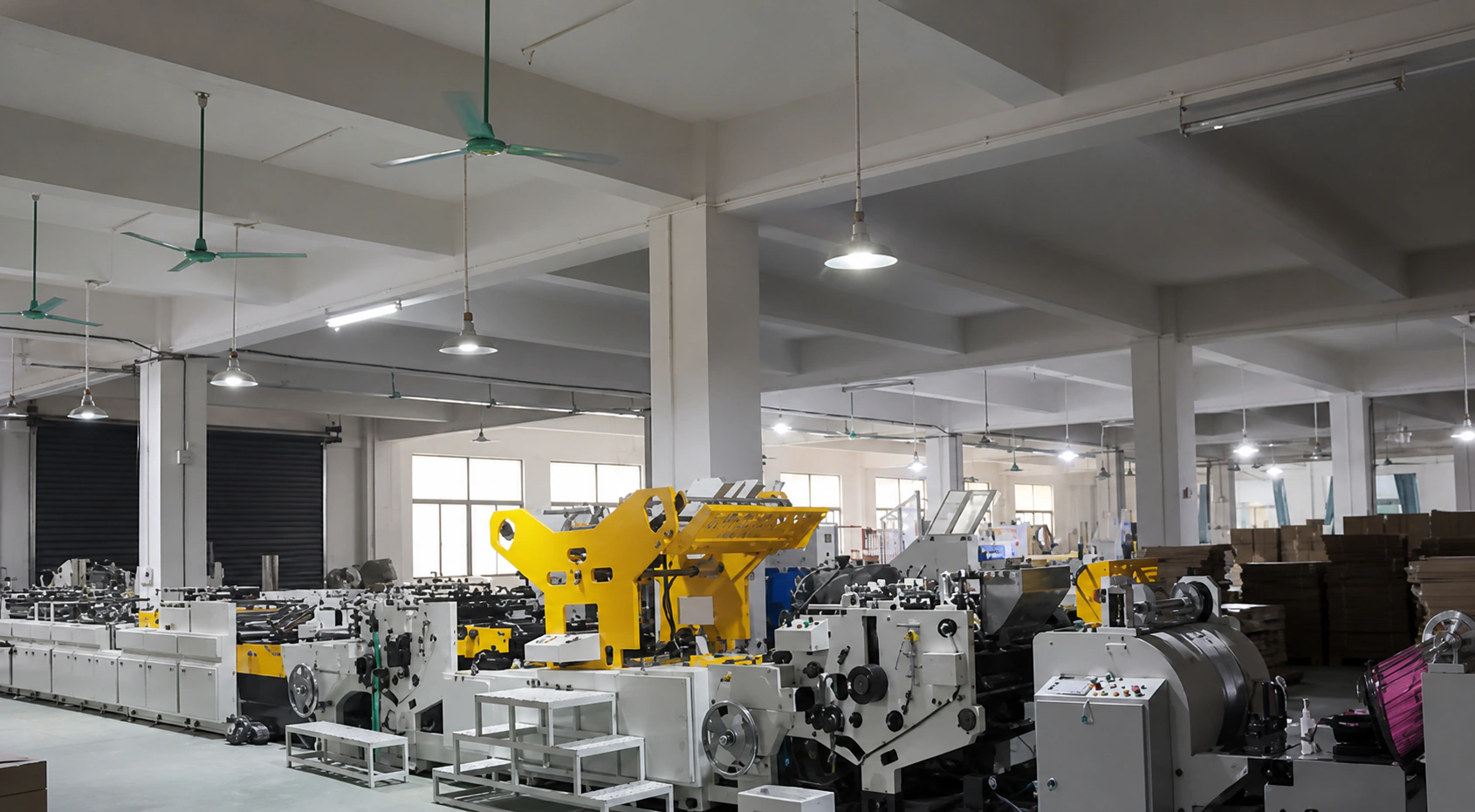 Paper bag production line and quality inspection